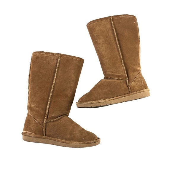 Bearpaw Cloud II Wool Lined Tall Cozy Boots Sheepskin Suede Nuckbuck - Picture 2 of 9